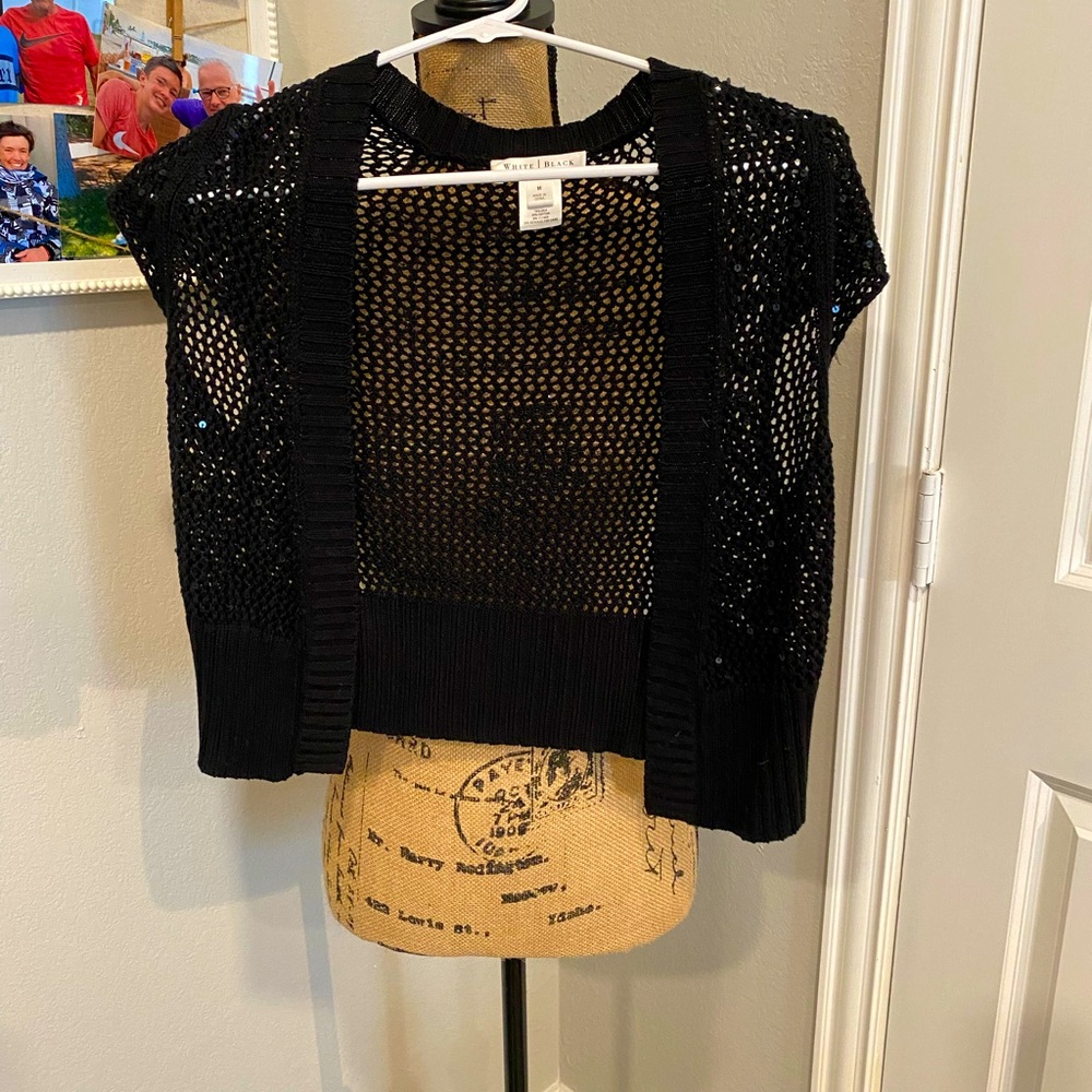 White House | Black Market - Black Sequined Sweater